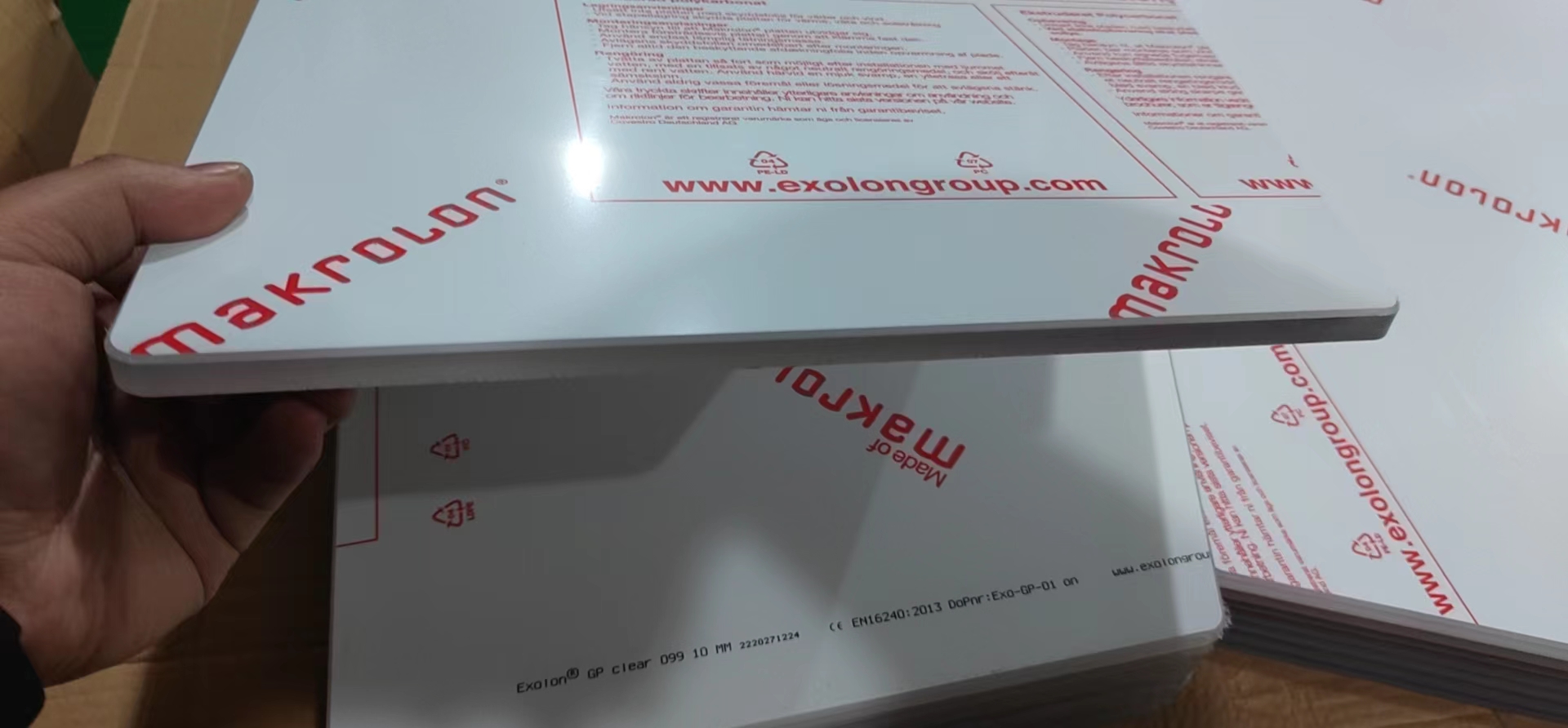 Exolon Makrolon polycarbonate sheets
